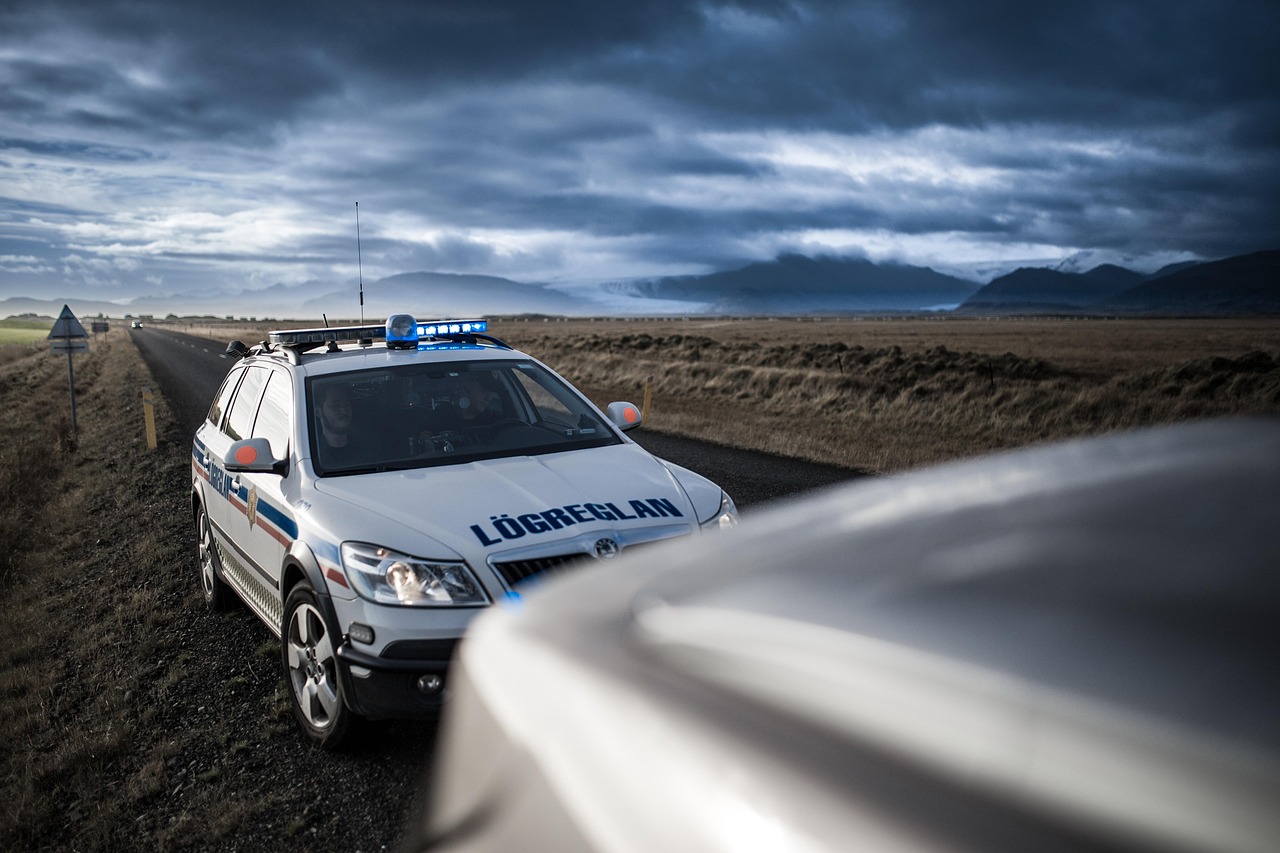 security patrol vehicle on duty